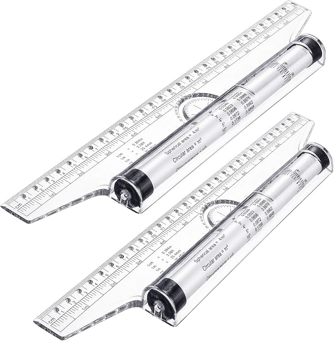 Frienda 2 Pieces Plastic Measuring Rolling Ruler Drawing Parallel by Frienda