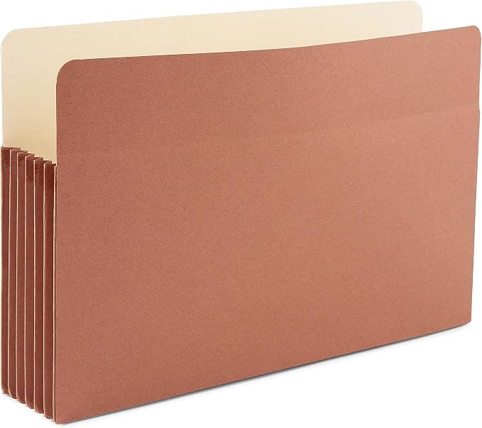 Staples Recycled Reinforced File Pockets, Legal Size, 5.25‑Inch Expansion by Staples