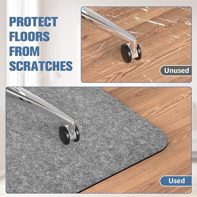 Placoot Office Chair Mat for Hardwood Floor, Under Desk Mat, Large Anti-Slip - Image 3