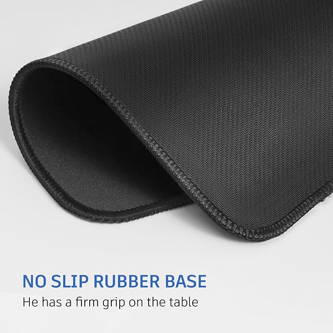 Black Mouse Pad, Nice and Cute Mouse Pad, Splash-Proof Textured 10.2 x 8.2Inch - Image 4