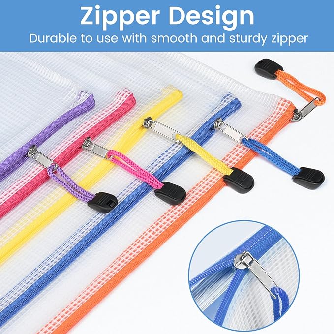 Sooez 24 Pack Mesh Zipper Pouch Bags - Image 4