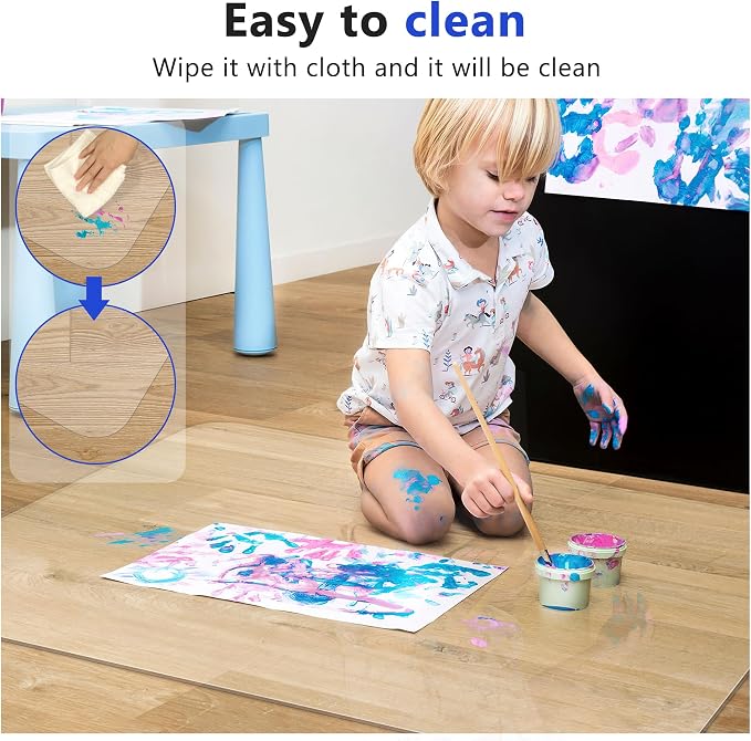 Office Chair Mat for Hardwood Floor, Heavy Duty Vinyl Floor Protector Mat for - Image 5