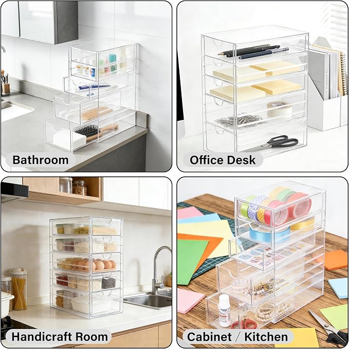 Prsildan Hair Accessories Organizer Acrylic Drawer - Image 5