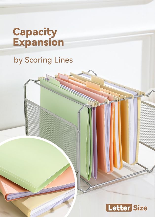 SortRax Plastic Hanging File Folders, Sturdy & Tear-Resistant, Letter Size - Image 4
