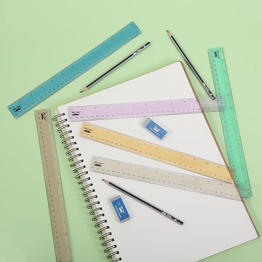 Mr. Pen- Plastic Rulers, 12 Inch, 6 Pack, Morandi Colors, Metric & Imperial | - Image 7