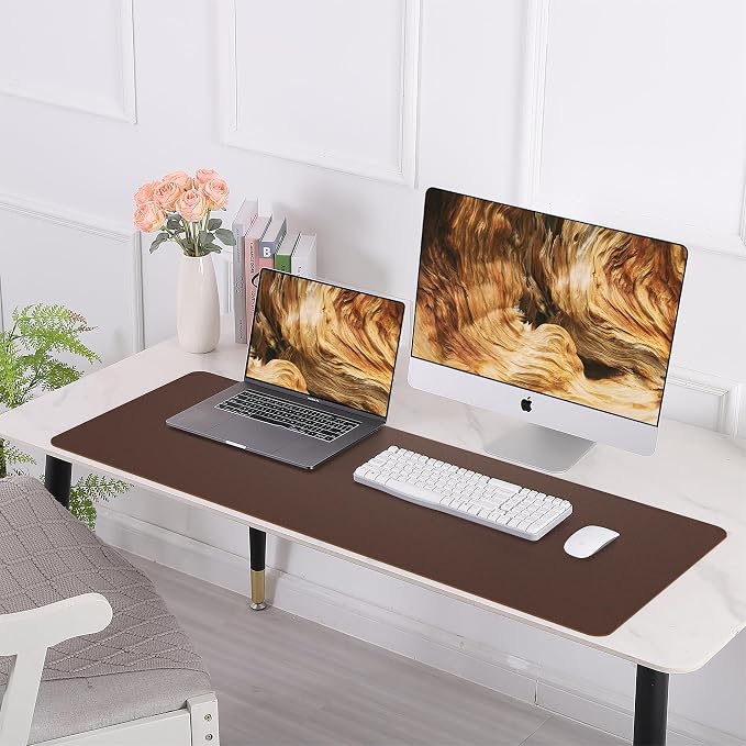 AFIING Cork Desk Mat 47" x 23.6", Dual-Sided Natural Cork & PU Leather Desk Pad - Image 7