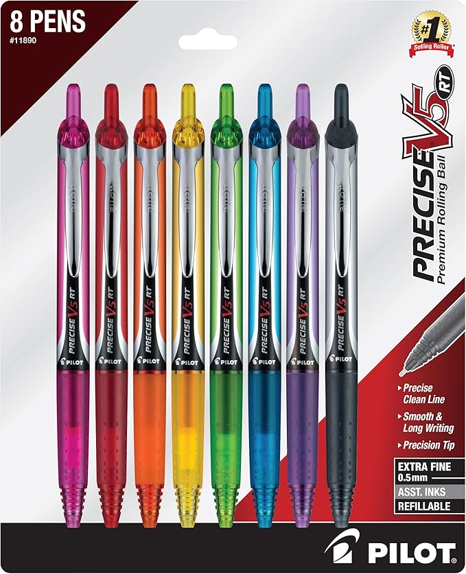 Pilot Precise V5 RT Refillable & Retractable Rolling Ball Pens, Extra Fine by PilotCorporationofAmerica