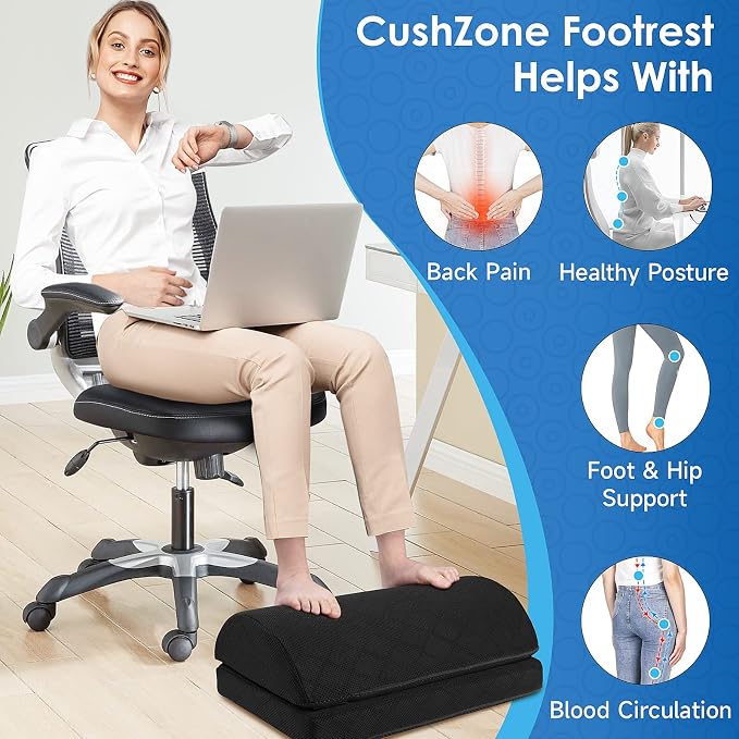 CushZone Foot Rest, Desk & Gaming Accessories, Foot Rest - Image 4