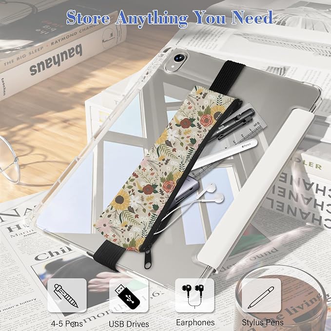 4 Pack Elastic Pen Holder for Notebook, Prints Pen Pouch - Image 6