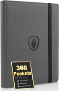 Premium 9 Pocket Card Binder for 360 Cards, Fabmaker PU Cover Trading Card by Fabmaker