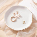 Ceramic Jewelry Tray, Personalized Initial Jewelry Dish by GIVITASOT