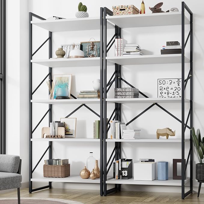 Shintenchi 2-Tier Bookshelf: Tall Industrial Bookcase by Shintenchi%7CFurnitureMadeforRealLife