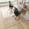 Tempered Glass Chair Mat, 4 Non‑Slip Pads, Noise-Free Gliding Shatterproof by MYSUNORIA