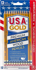 Write Dudes USA Gold Premium Cedar No. 2 Pre-Sharpened Pencils 12-Count by Mattel