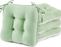 BETU Chair Cushions for Dining Chairs Set of 4, 3.5" Thick Green Kitchen Chair by BETU