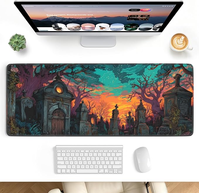 Desk Mat, Big Desk Pad, 31.5x11.8 Inches Extended Big Gaming Mouse Pad by stanploe