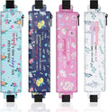 MoKo Elastic Pen Holder for Notebook, 4 Pieces PU Leather Pencil Case by MoKo
