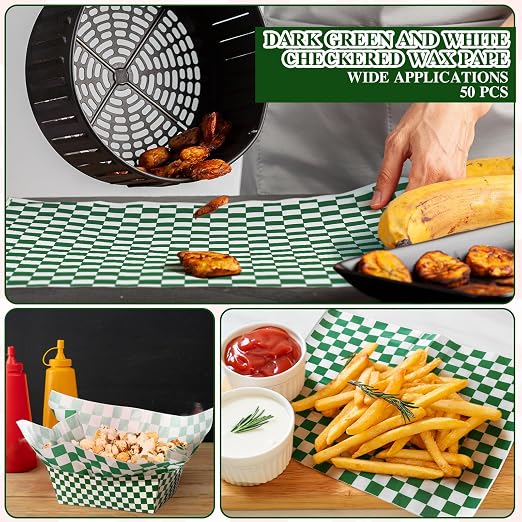 Geosar 100 Pcs Gingham Party Supply Disposable Paper Food Tray Bulk Disposable - Image 5