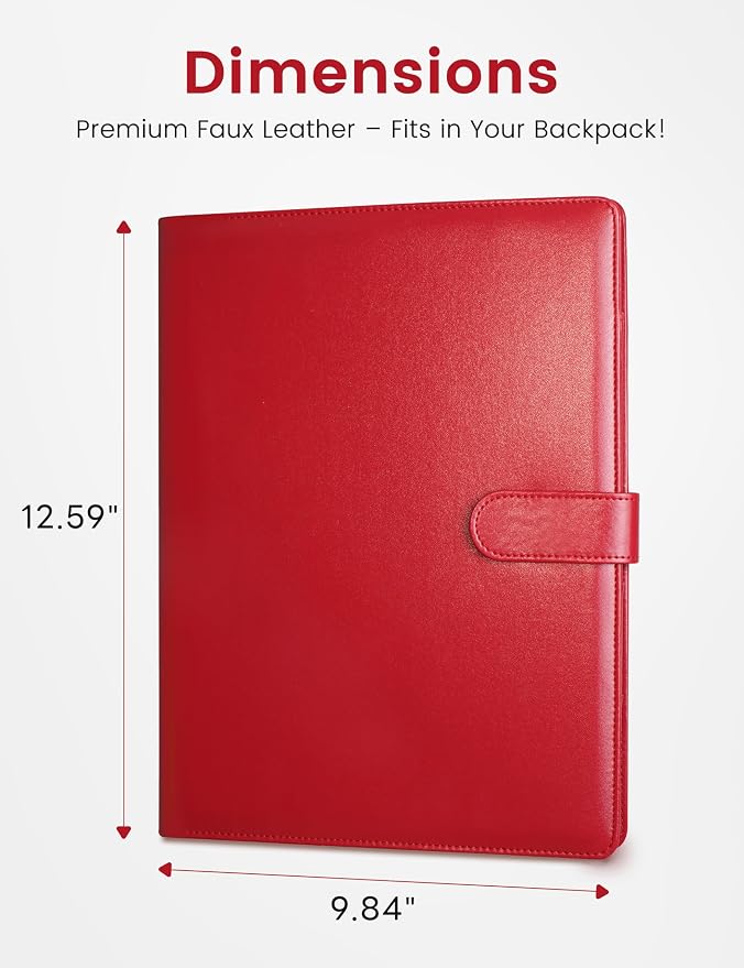 Mymazn Padfolio Clipboard Folder Portfolio, Faux Leather Storage Clipboard - Image 2