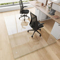 Tempered Glass Chair Mat, 4 Non‑Slip Pads, Smooth Glide & Easy Clean, Carpet by MYSUNORIA