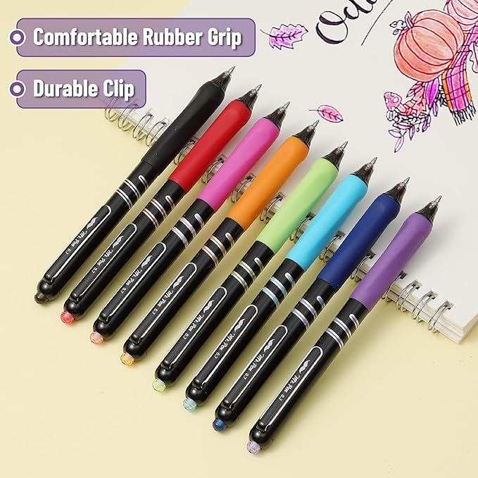 Mr. Pen- Retractable Gel Pens, 8 Pack, 0.7mm Fine Point Colorful Ink | Fast-Dry - Image 4