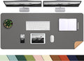 AFIING Leather Desk Pad Protector, Mouse Pad, Waterproof Desk Writing Pad by AFIING