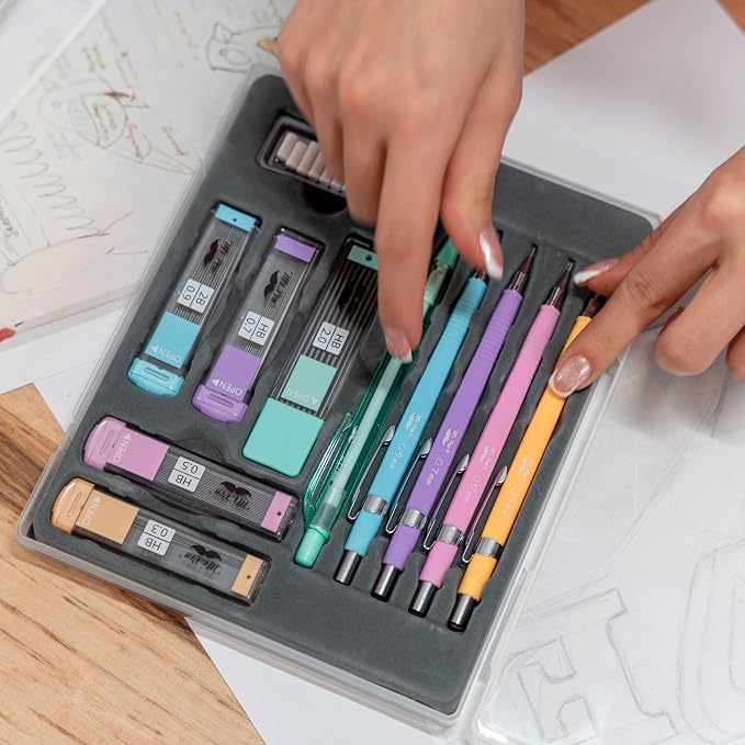 Mr. Pen- Pastel Mechanical Pencil Set, 5 Mechanical Pencils, 5 HB Lead Refills - Image 7