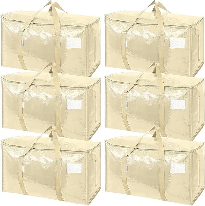 TICONN 6 Pack Extra Large Moving Bags Heavy Duty by TICONN