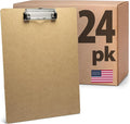Officemate Recycled Wood Clipboards, Low Profile Clip, 24 Pack Clipboards by Officemate