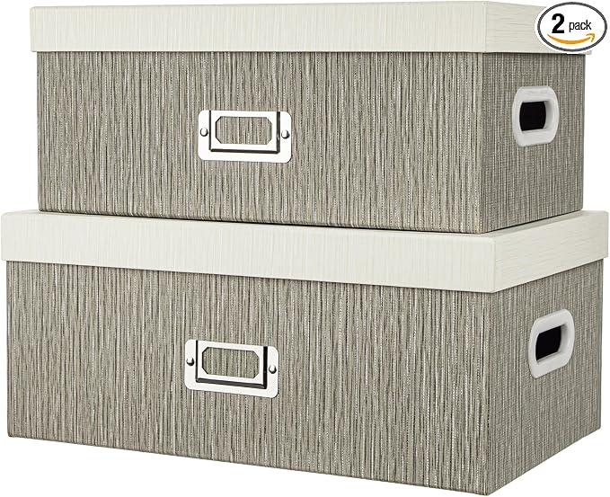 Briful Set of 2 Decorative Storage Boxes by Briful