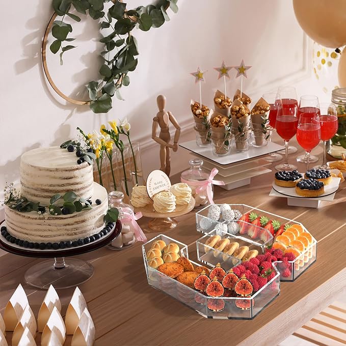 11" Acrylic Number Charcuterie Tray, Fillable Number Charcuterie Box - Image 6