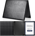 Tenare 10 Pcs Black Leather Certificate Holder 8.5 x 11" PU Phd Bachelor Master by Tenare
