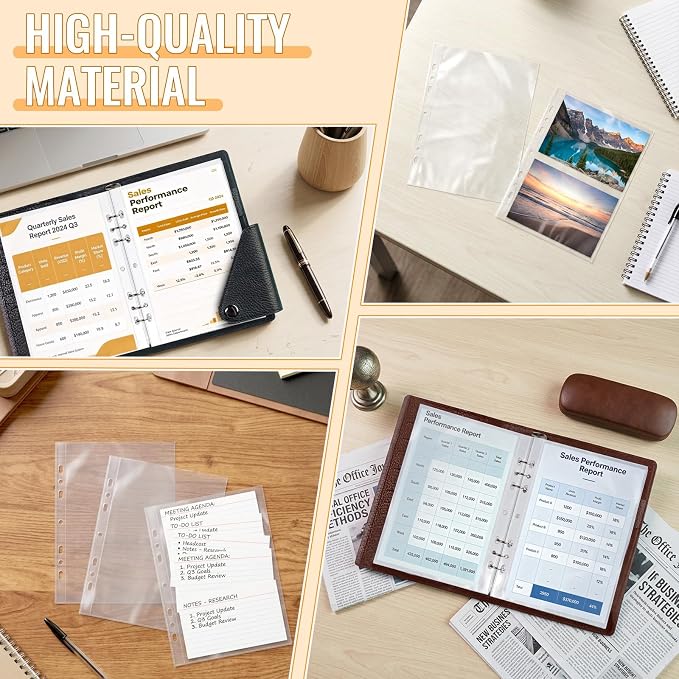 VOKOY 25 Pack 5.5x8.5 Inch Sheet Protectors - Image 4