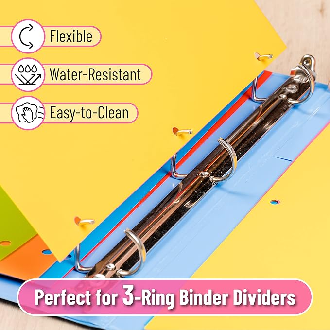 Mr. Pen- Dividers for 3 Ring Binder, 2 Sets, 6 Pack/Set, Binder Dividers - Image 5
