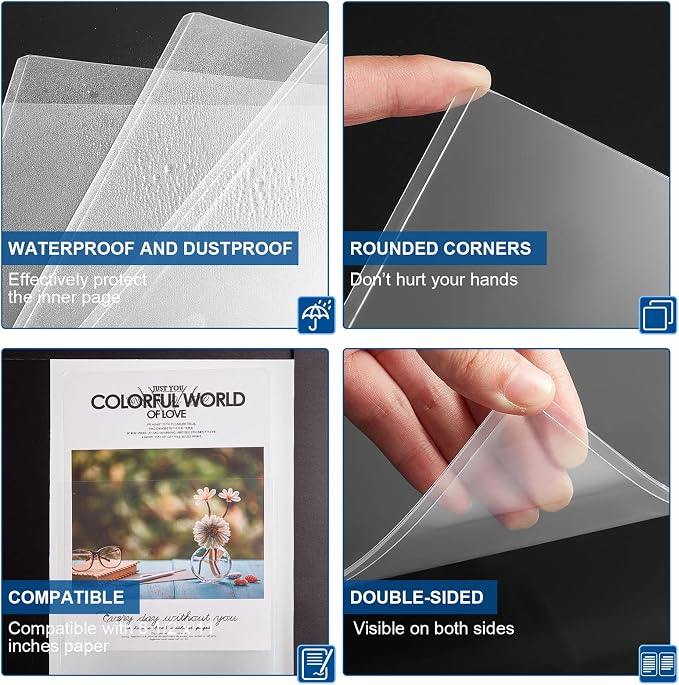 Jecery 10 Pack 8.5 x 11 Inch Rigid Sheet Protectors, Certificates and - Image 3