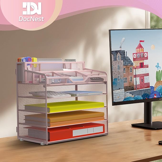 Docnest 5 Tier Mesh Desk Organizer - Image 6