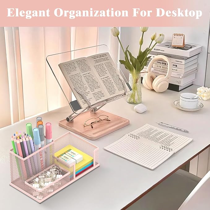 SUPEASY Mesh Pen Holder Desk Organizer, Office Supplies Pencil Storage - Image 3