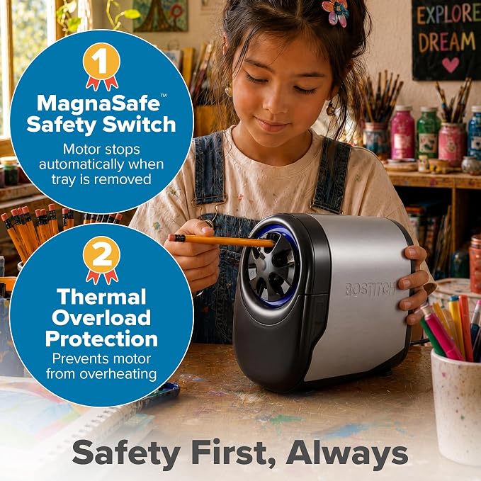 Bostitch Office QuietSharp Electric Pencil Sharpener, Sharpens Standard & - Image 4