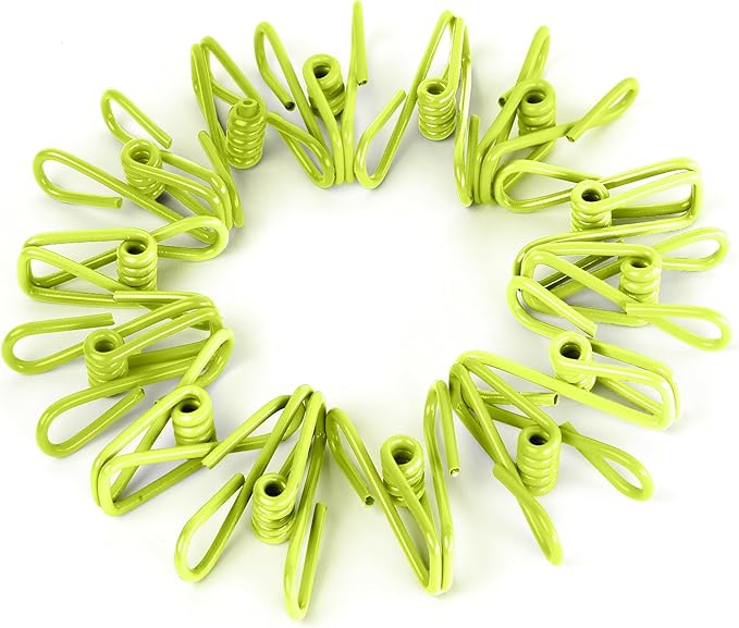 30 Pack Green Chip Bag Clips for Food by RIVEDA
