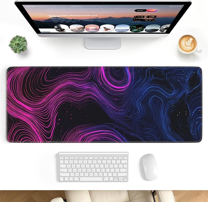 Desk Mat, Big Desk Pad, 31.5x11.8 Inches Extended Big Gaming Mouse Pad by stanploe