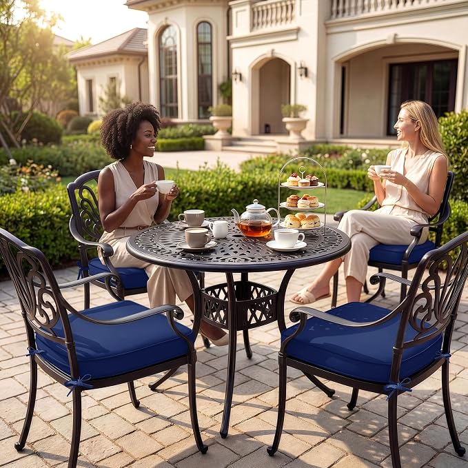 Outdoor Chair Cushions Set of 4: Waterproof & Fade Resistant Patio Furniture - Image 2
