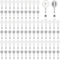 Fulmoon 100 Pcs Translucent Retractable Badge Reels Round ID Badge Holders by Fulmoon