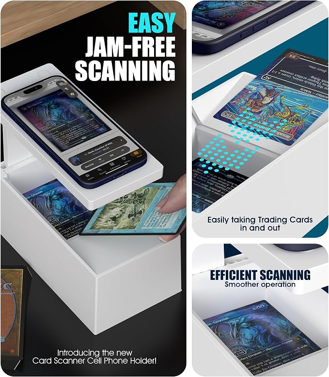 MTG Card Scanner Stand for ManaBox, Adjustable Phone Holder, Sloped Tray - Image 4