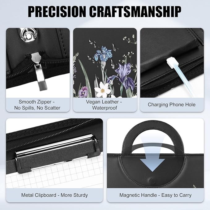 Portfolio Binder 3 Ring Includes Pen and 5 Dividers - Image 5
