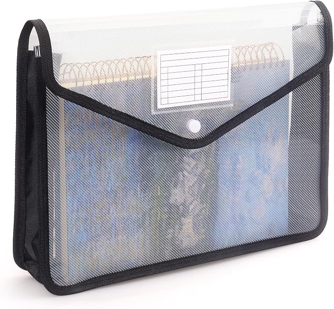 Plastic Expanding File Folder, Transparent envelopes by Tamaki