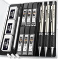 Nicpro 0.9 mm Art Mechanical Pencil Set in Storage Case, 3 Erasers by Nicpro