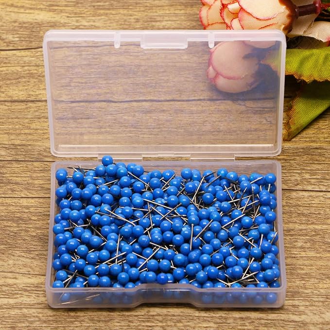 Tupalizy 1/8 Inch Small Round Ball Head Decorative Push Pins Map Thumb Tacks - Image 6