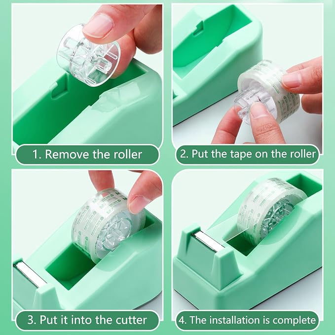Green Office Supplies, Staple Remover, Tape Holder, Pen Holder, Ballpoint Pen - Image 4