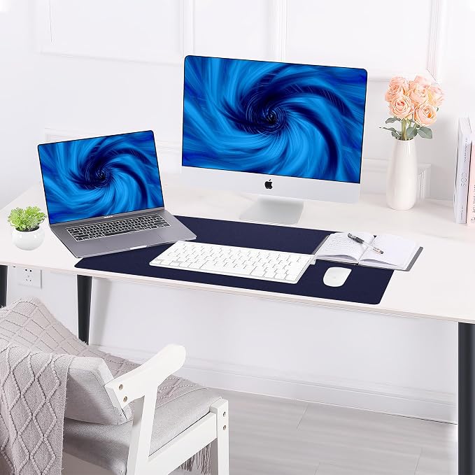 AFIING Cork Desk Mat 23.6 x 13.7, Dual-Sided Cork & PU Leather Desk Pad - Image 7