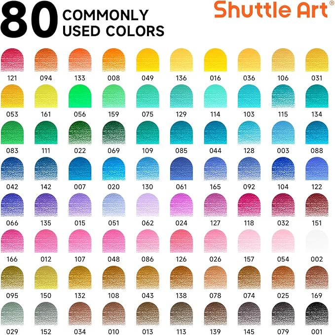 Shuttle Art 80 Colored Pencils, Colored Pencils - Image 3